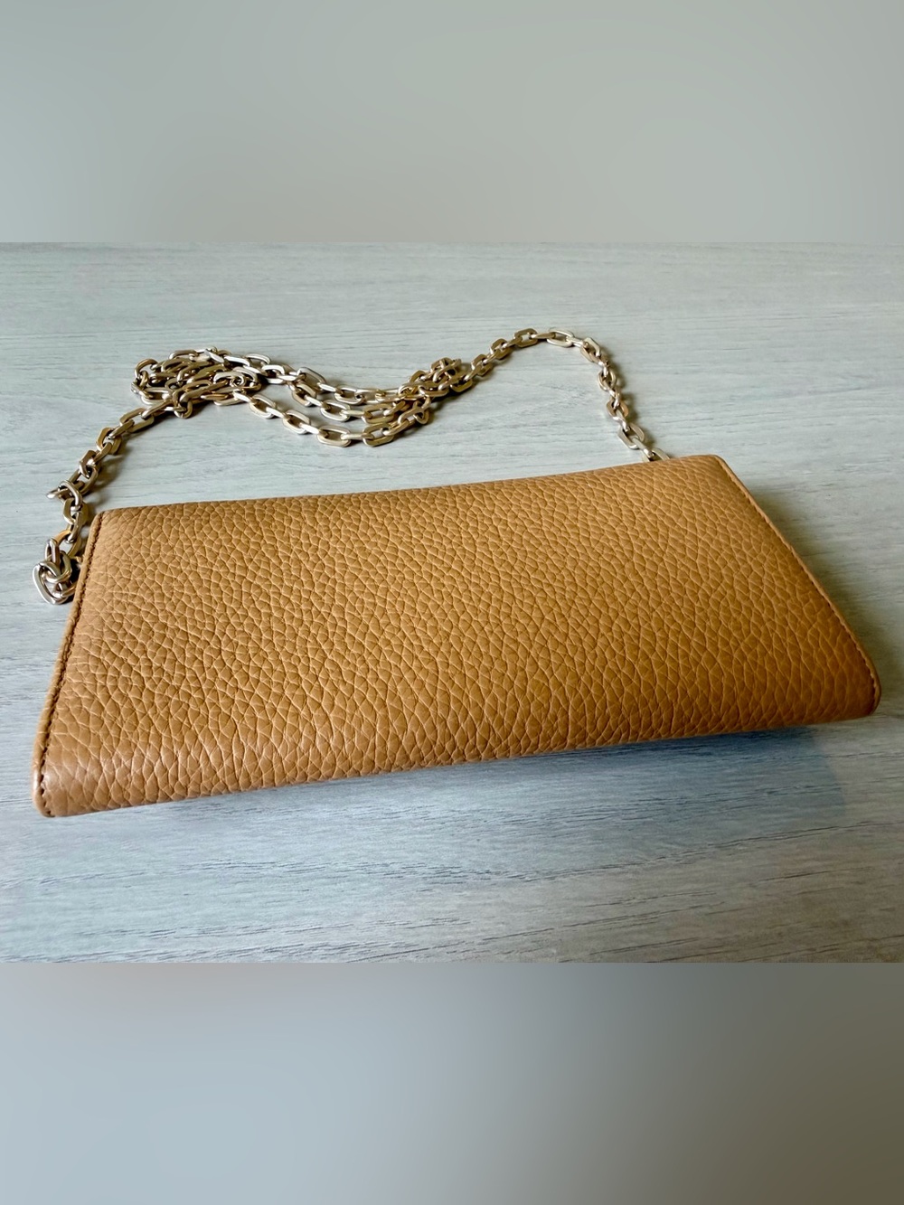 Valentino Tan Leather Chain Shoulder Bag - Picture 8 of 8